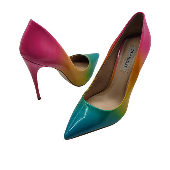 Steve Madden Shoes - Steve Madden womens Zaney Rainbow stiletto Heels pointed toe pumps ombre sz 9.5